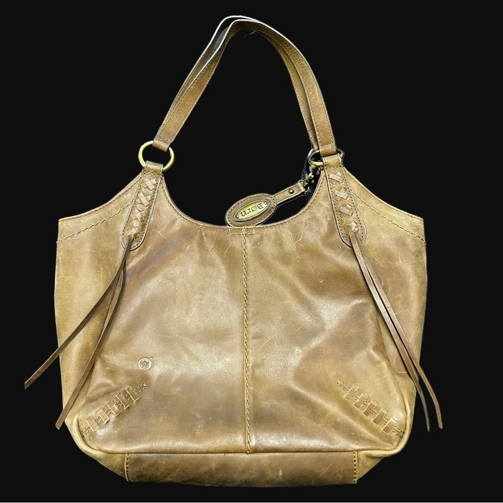 Born Daphne shopper tote in olive brown